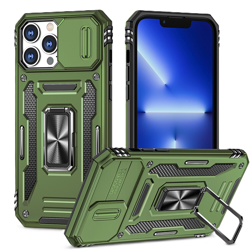 Moto G Stylus 2023 Kejiang Case With Camera Cover & Metal Ring | Green