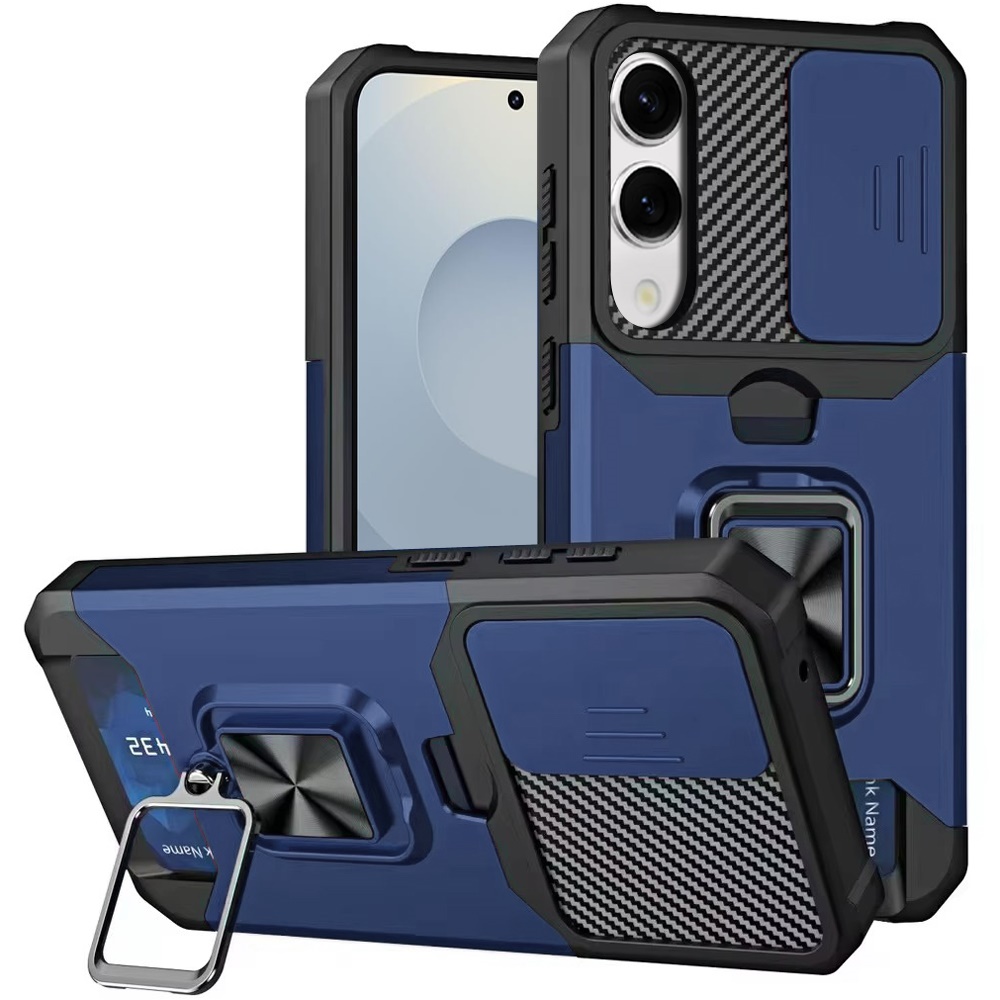 Moto G Power 5G 2024 Ring Card Invisible Magnetic Window Case (With Retail Box) | Blue