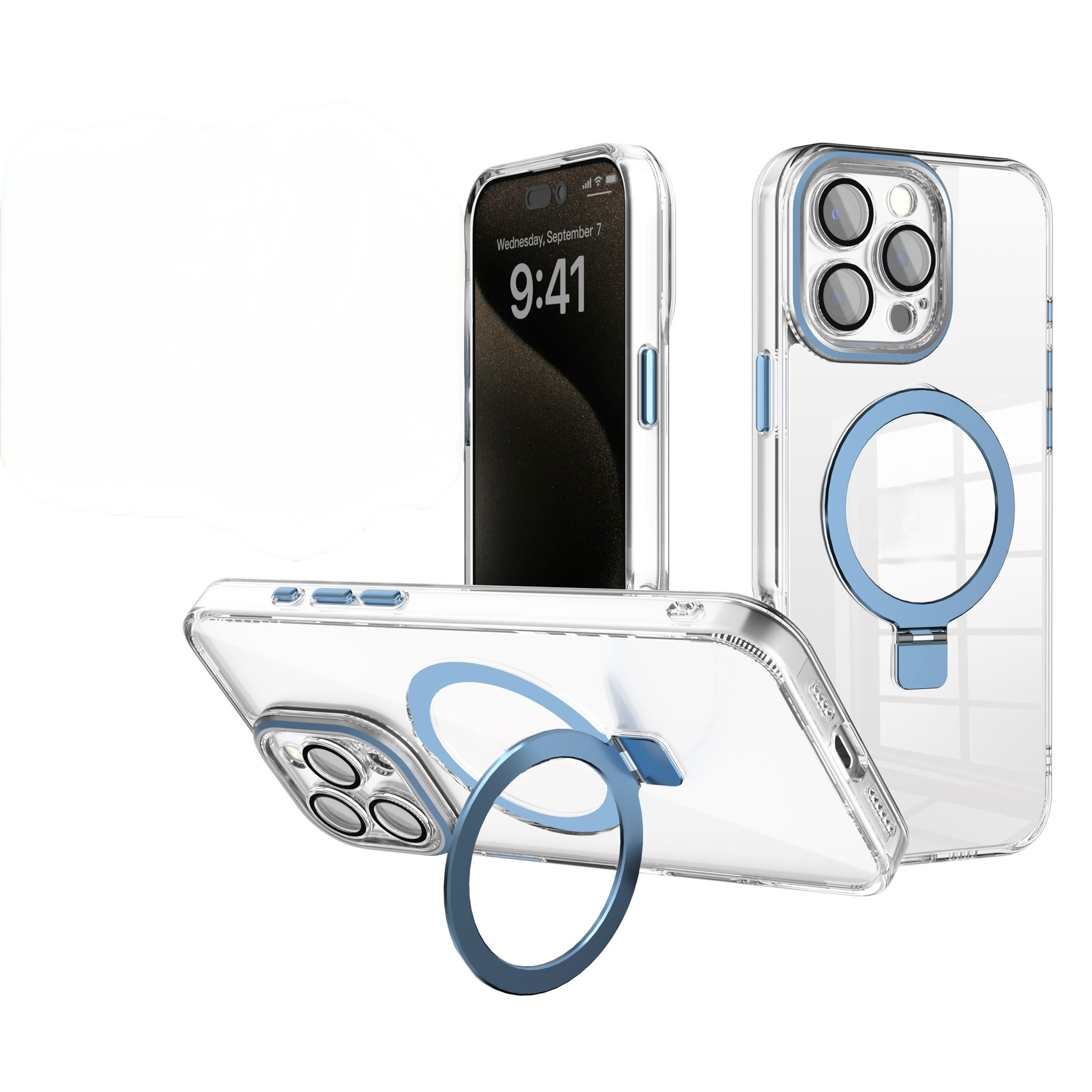 Samsung S23 Bicheng Magnetic Magsafe Case With Camera Lens | Blue