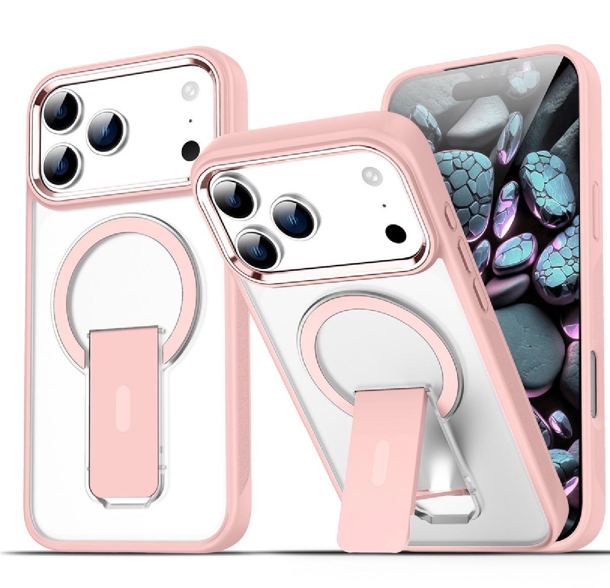 iPhone 14 Pro Max Space Bracket Kickstand Magsafe Case | Pink