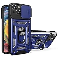 Moto G Stylus 2023 Shunjia Magnetic Ring Sliding Window Case | Blue