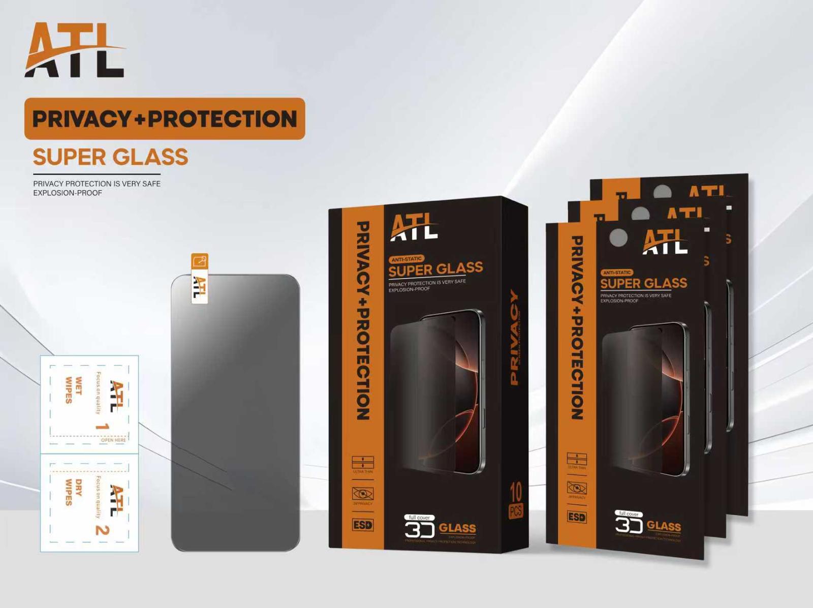 iPhone 7/8 ATL Privacy Tempered Glass Premium Quality