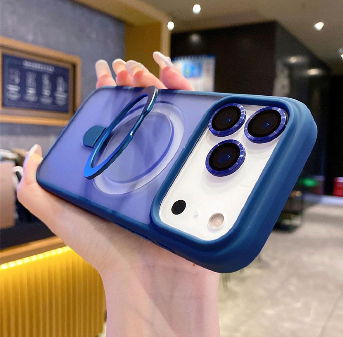 iPhone 11 Pro Matte Magnetic Case With Camera Lens Protector (With Retail Box) | Blue