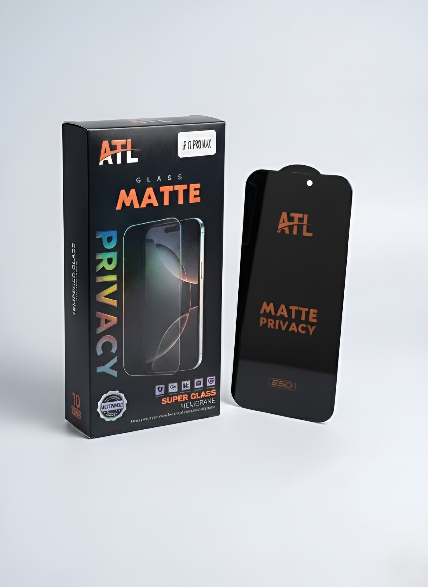 iPhone 17 Air  ATL Matte Privacy Tempered Glass (Premium Quality)