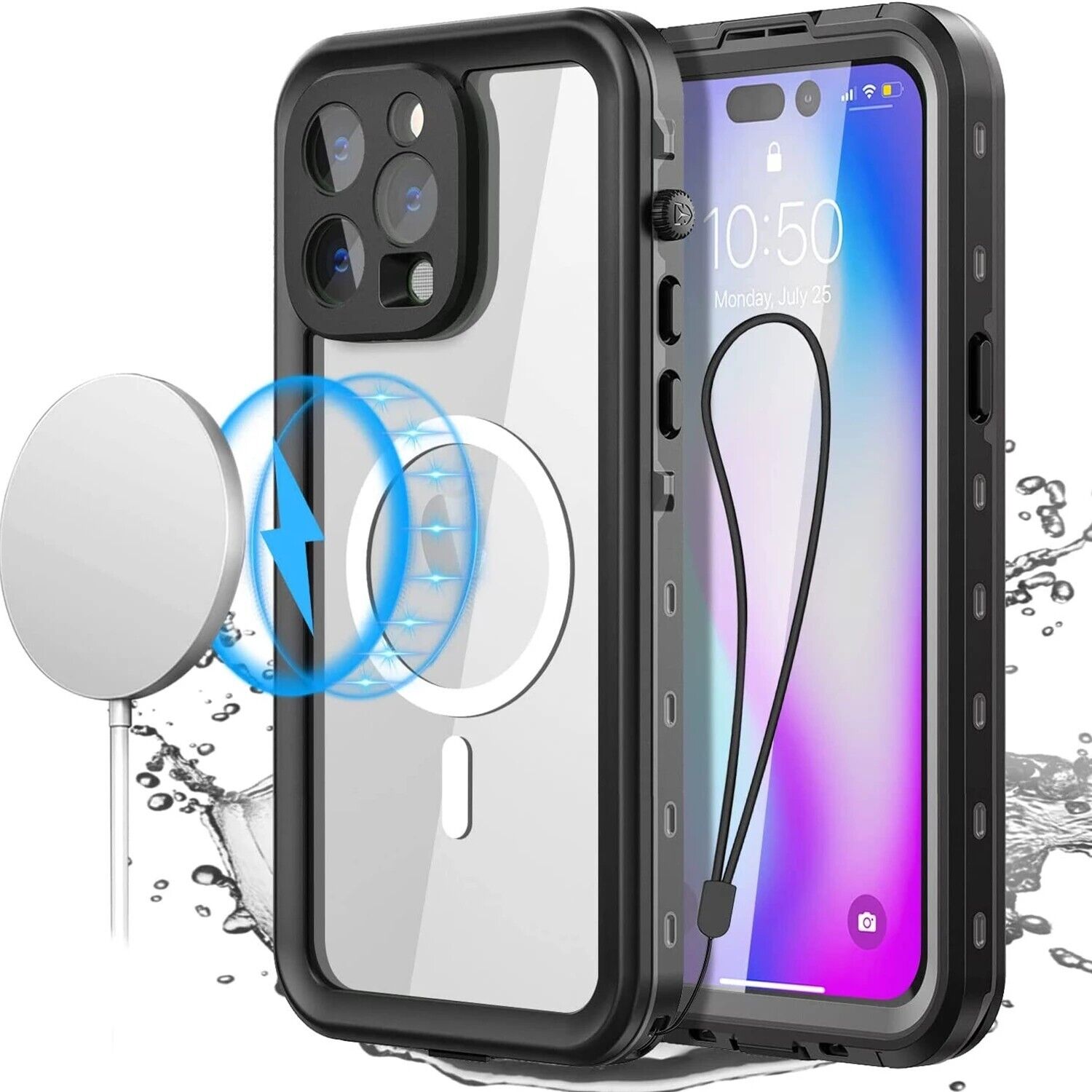 iPhone 17 Pro Waterproof Case Black