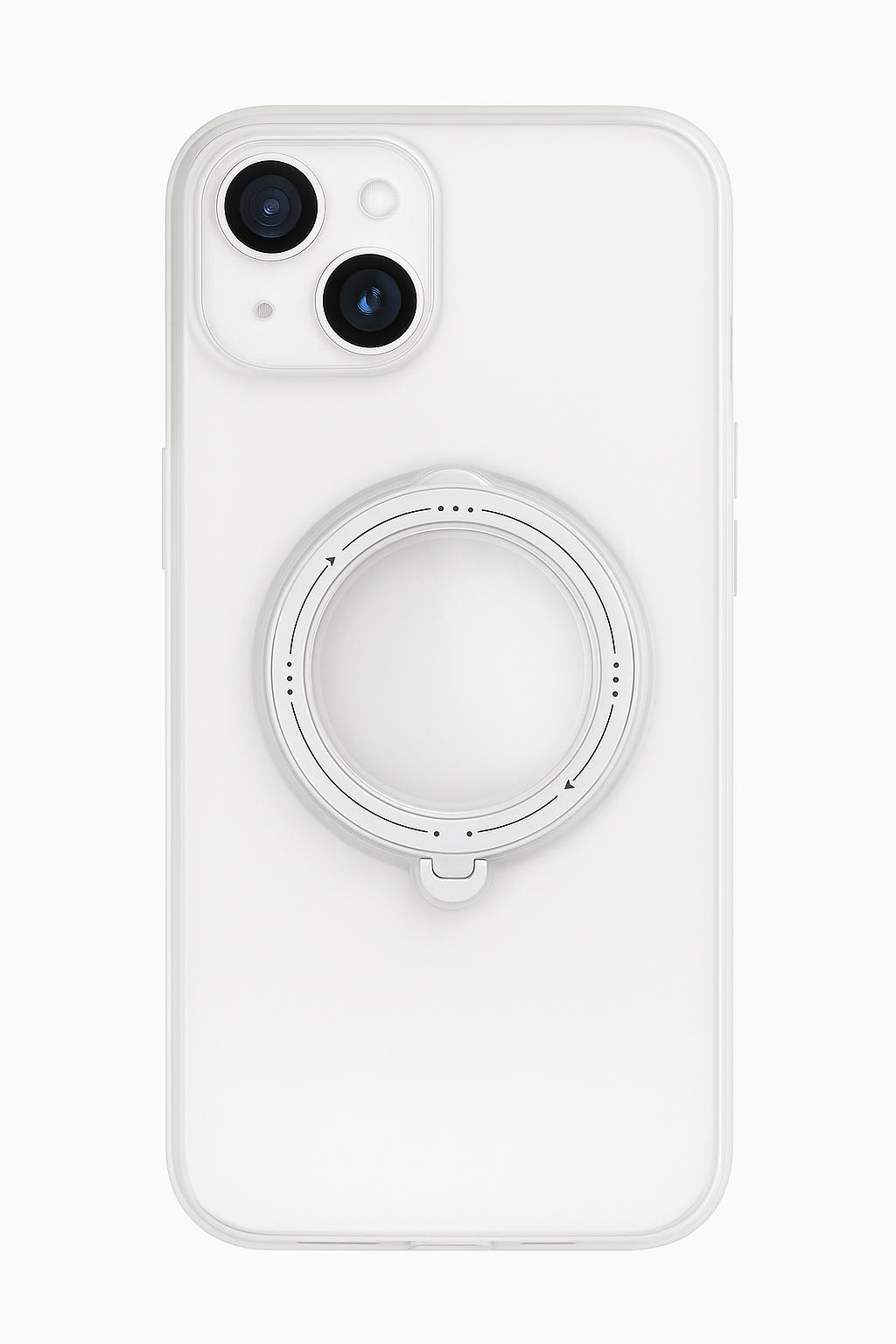 iPhone 15 Pro Matte Magnetic Kickstand Case (With Retail Box) | White