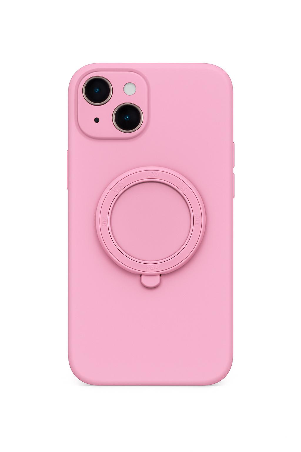 iPhone 13/14/15 Matte Magnetic Kickstand Case (With Retail Box) | Pink