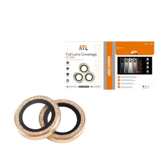 iPhone 17 Atl Glitter Camera Lens With Retail Pack | Gold