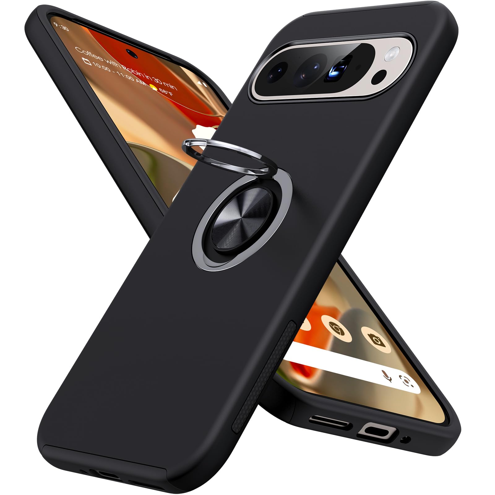 Samsung S25 Edge Hidden Ring Case - Black