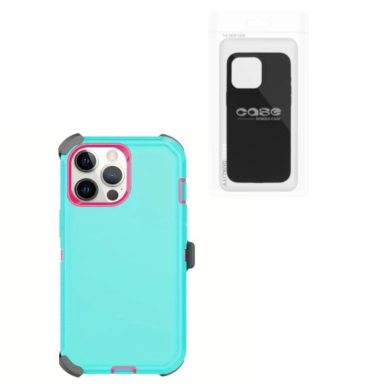 iPhone 11 Pro Defender Case With Clip | Teal (Polybag Packing)