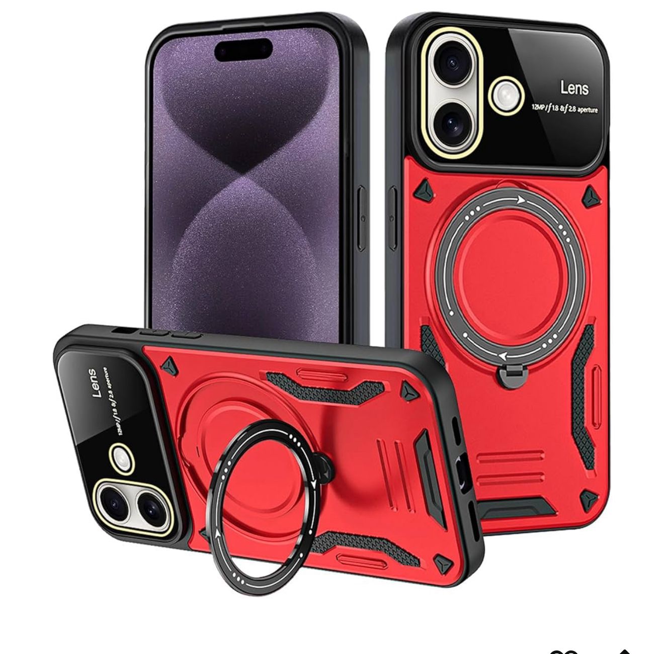 iPhone 14 Plus Window Magsafe Stand Case With Retail Pack Red