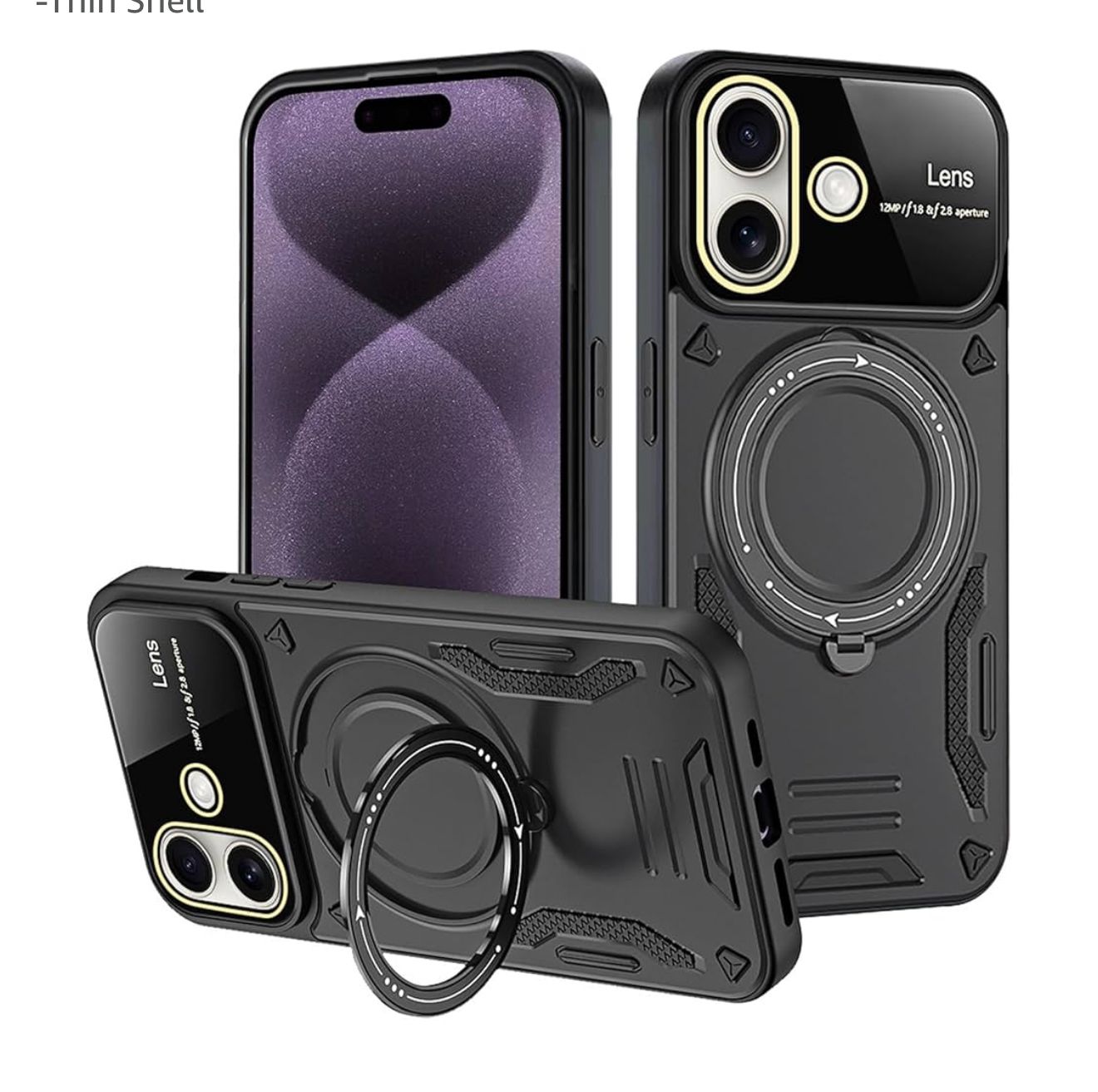 iPhone 15 Pro Window Magsafe Stand Case With Retail Pack Black