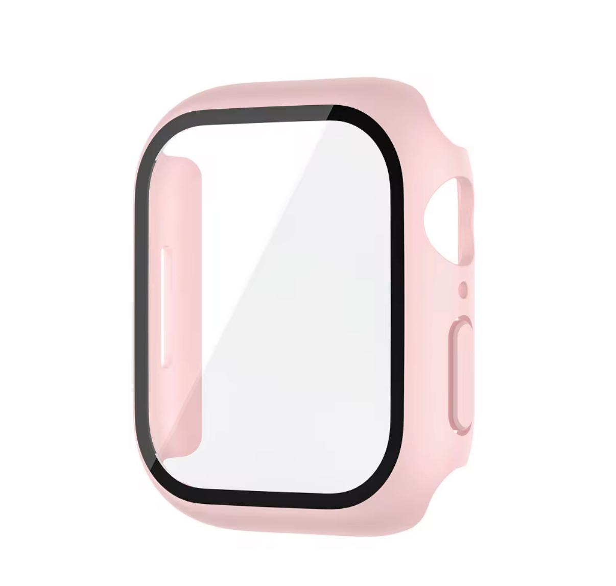 Apple Watch Size 46MM (Series-10) | (Rose) Hard Case With Tempered Glass