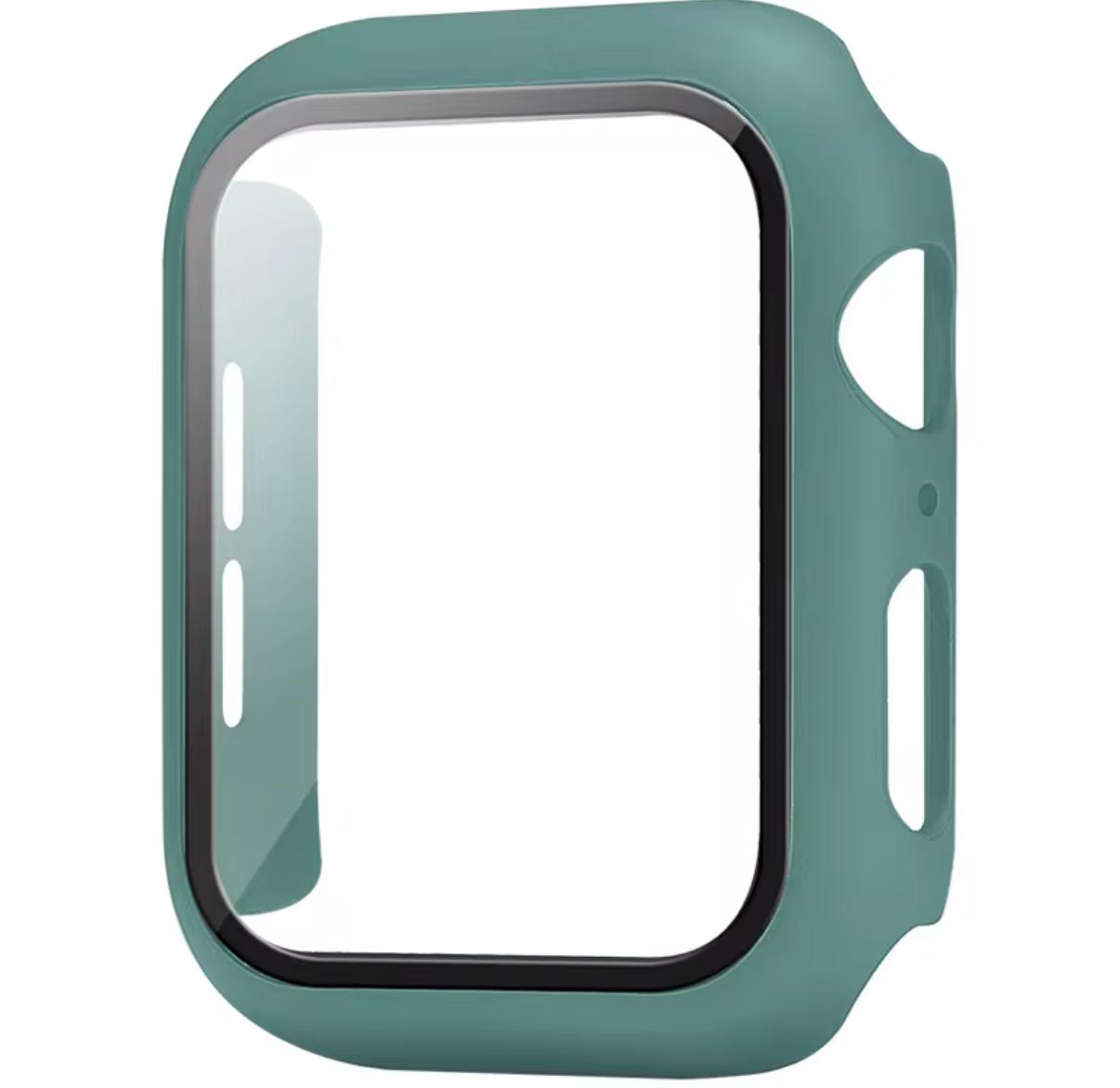 Apple Watch Size 42MM (Series-10) | (Dark Green) Hard Case With Tempered Glass