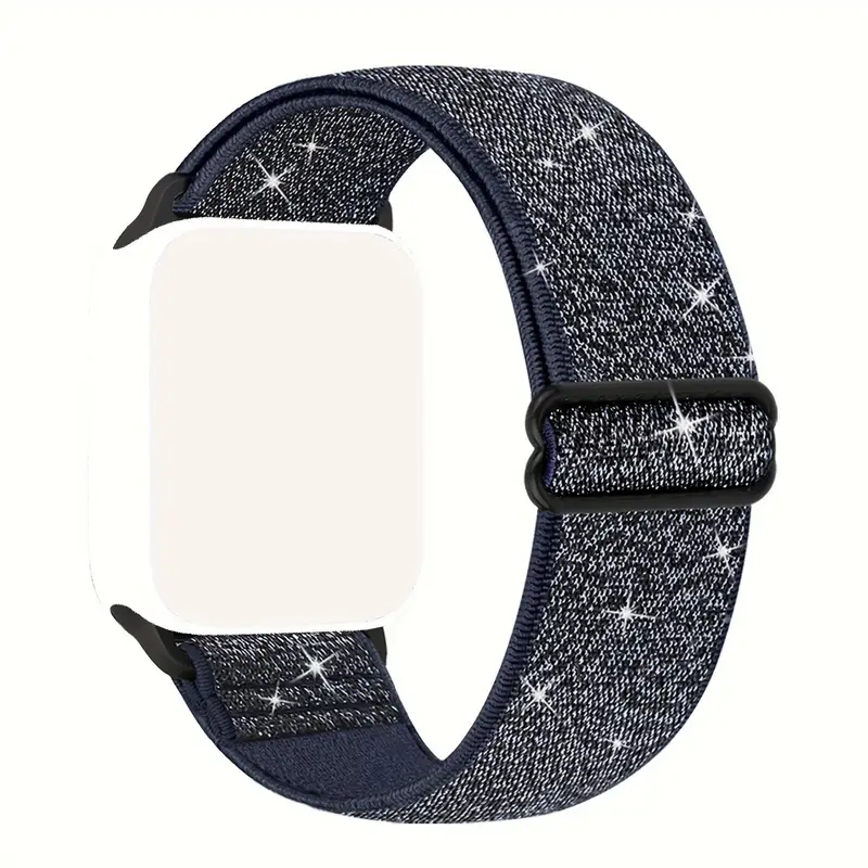 Apple Watch Size 38/40/41 (Black) Glitter Nylon Watch Band
