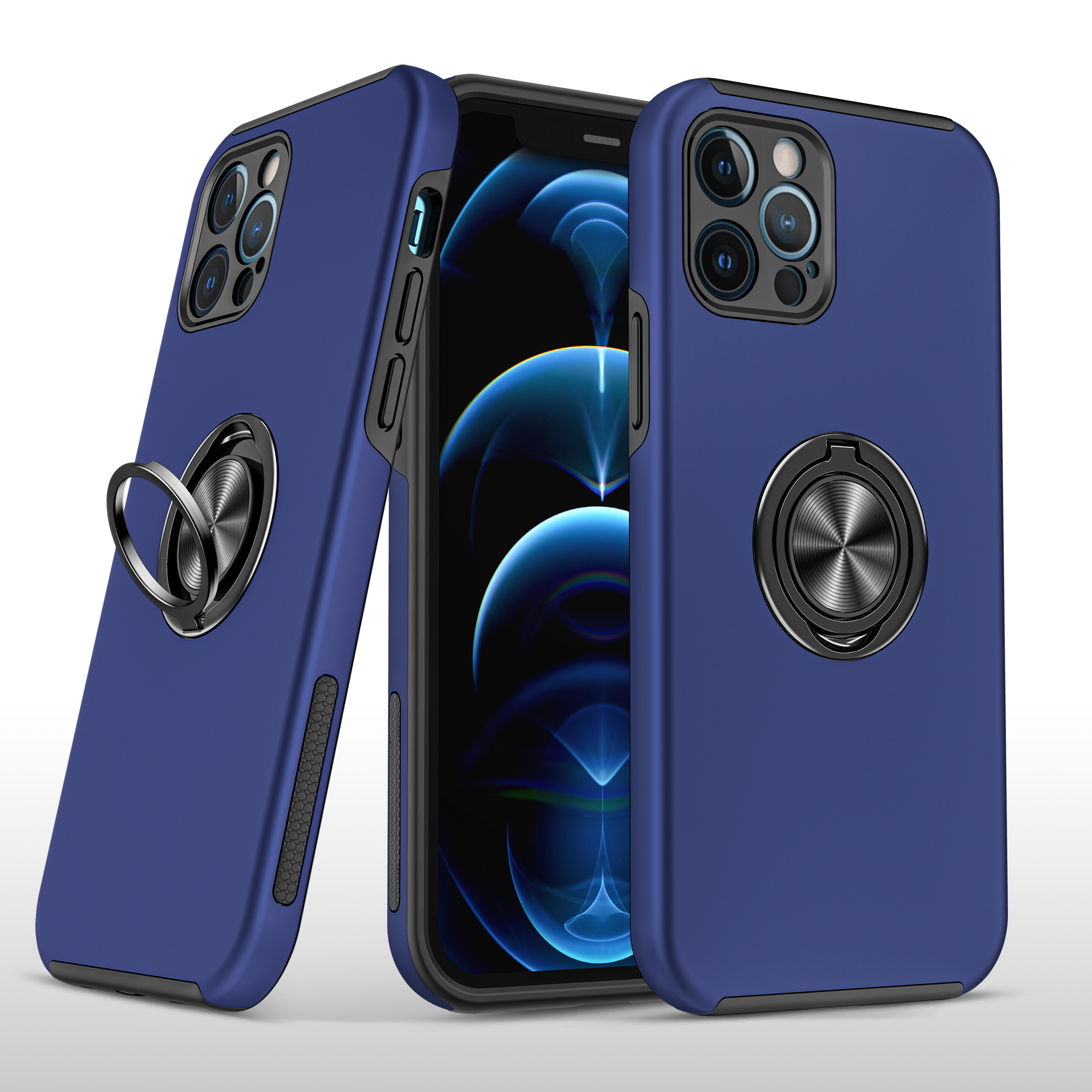 Google Pixel 10/10 Pro Hard Hidden Ring Stand Case | Blue