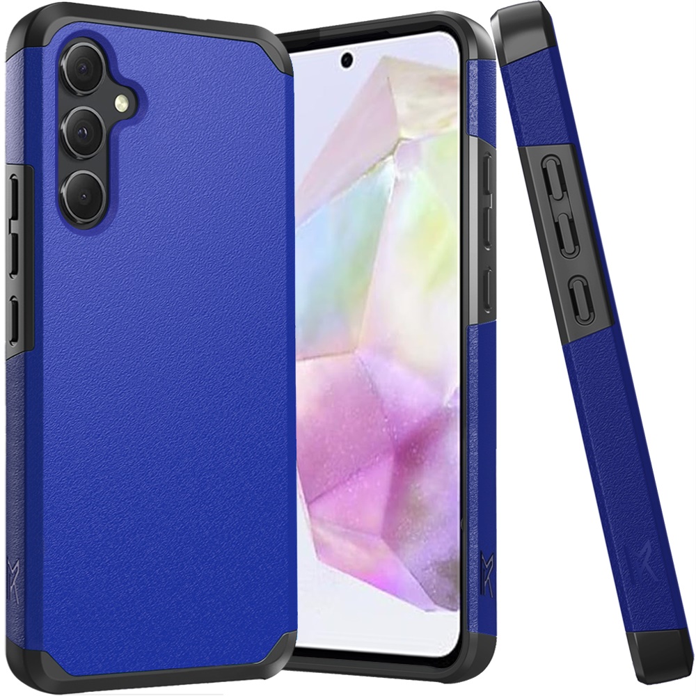For Samsung Galaxy A36 Tough Strong Shockproof Hybrid in Slide-Out Package - Classic Blue