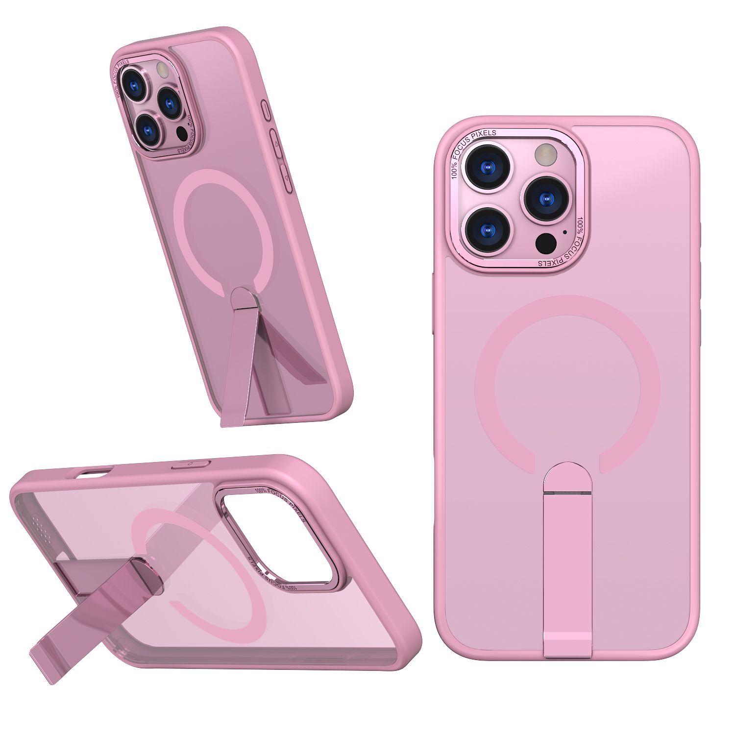 iPhone 12/12 Pro Xingyao Magsafe Case With Kickstand Pink
