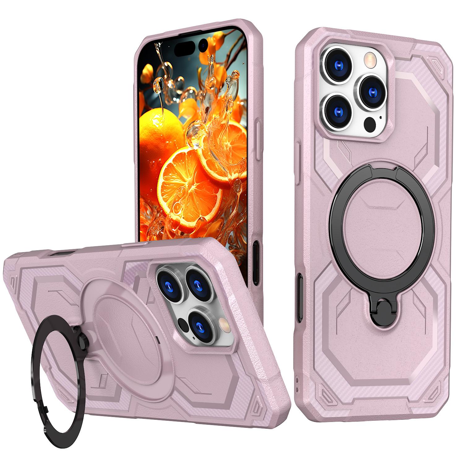iPhone 14 Pro Max Zhisheng Magnetic Case With Stand Pink