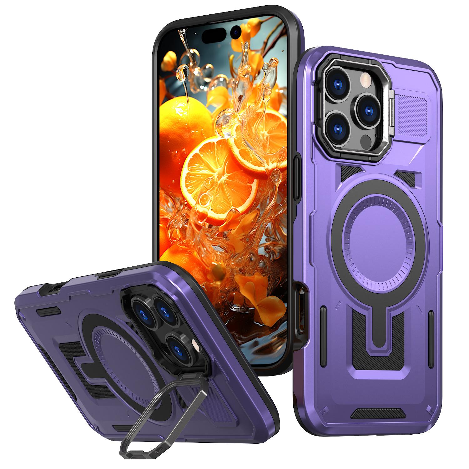 iPhone 15 Pro Max Shendun Magsafe Case With Kickstand | Purple