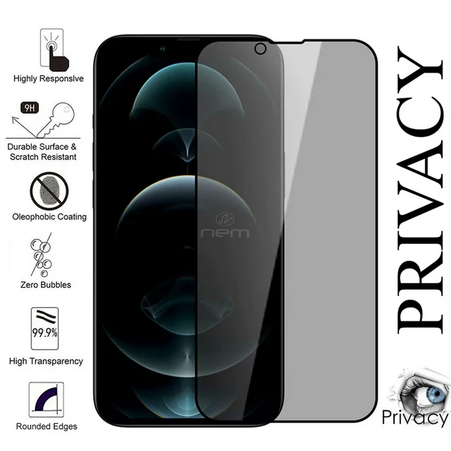 iPhone 15 Matte Privacy Tempered Glass