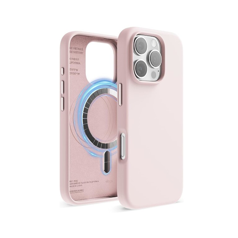 iPhone 16 Pro Silicone Case With Magsafe Light Pink