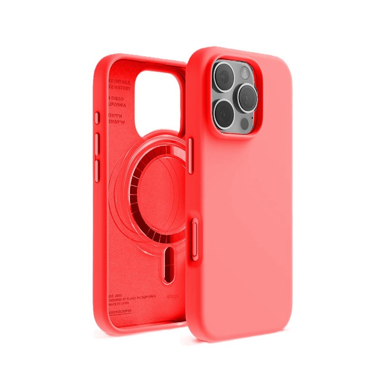 iPhone 16 Pro Max Silicone Case With Magsafe Red