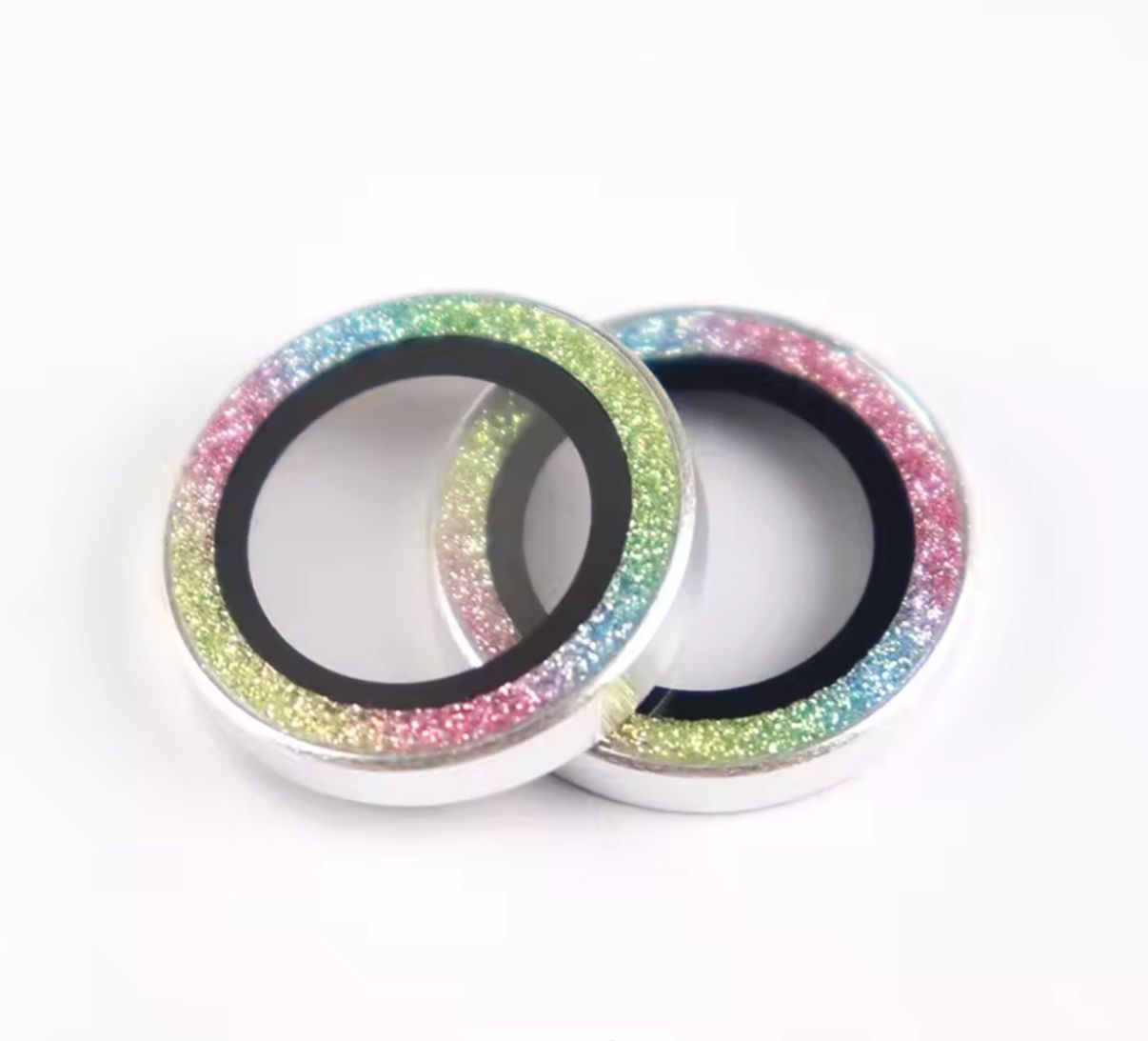 iPhone 15 Pro/15 Pro Max Glitter Camera Lens Rainbow