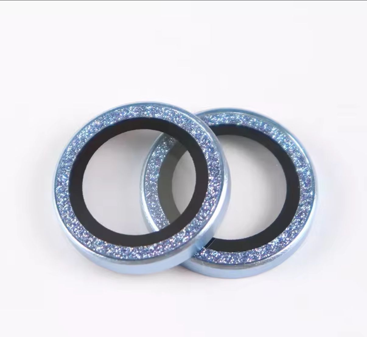 iPhone 15 Pro/15 Pro Max Glitter Camera Lens Ocean Blue