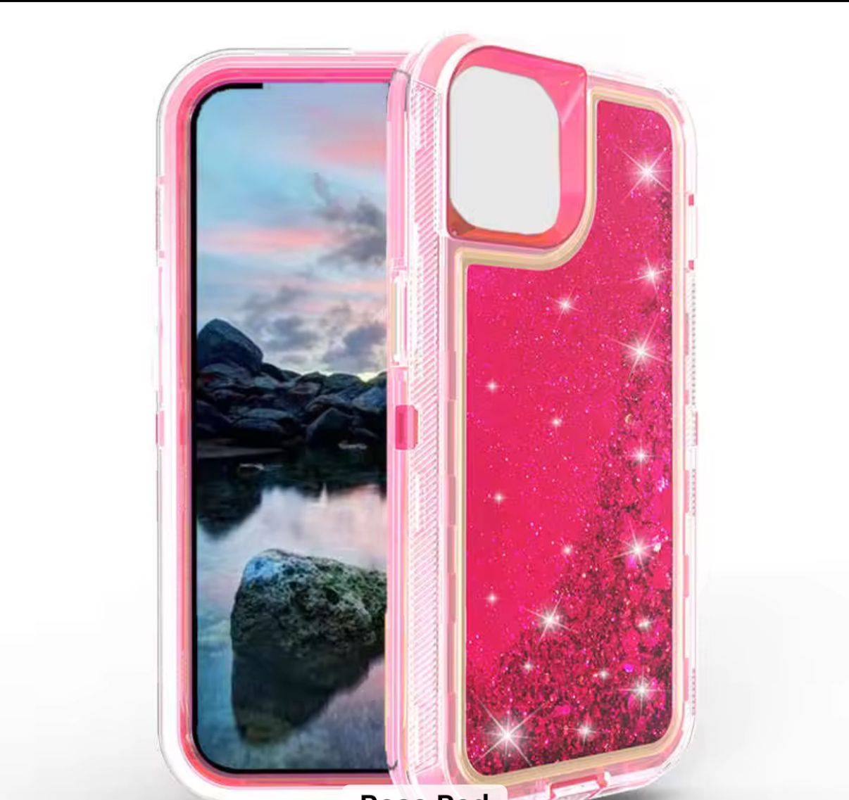 FLOATING GILTER CASE FOR 14 PRO MAX HOT PINK