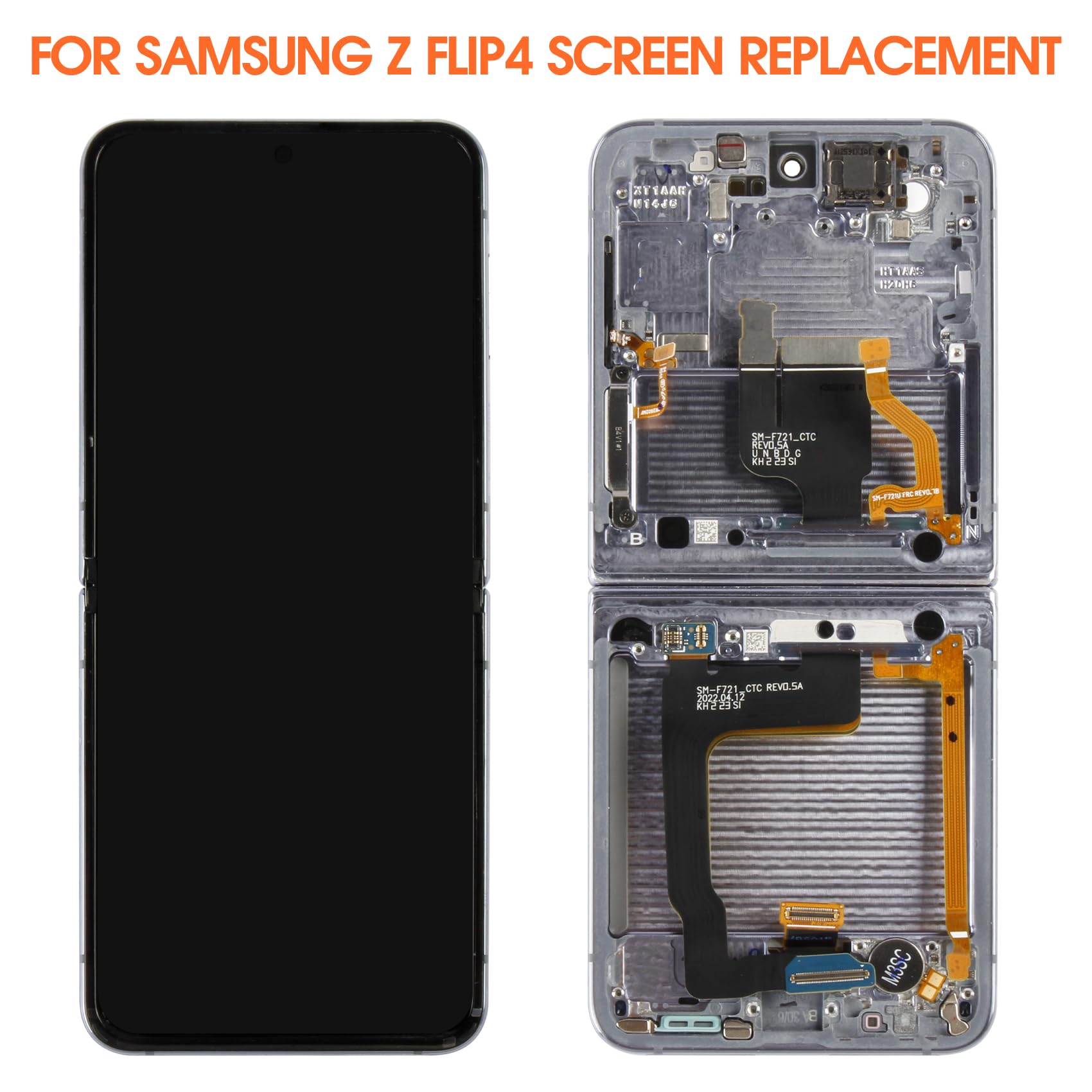 SAMSUNG Z FLIP 4 5G  INNER LCD (REFURBISHED)  GRAPHITE 