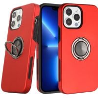 iPhone 16 Pro Max Hard Hidden Ring Case | Red