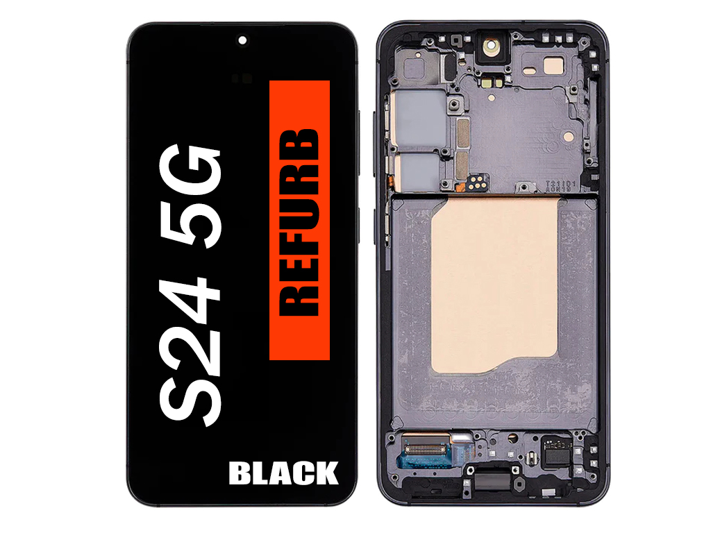 SAMSUNG S24 5G (S921) (REFURBISHED OLED ASSEMBLY WITH FRAME) (BLACK)