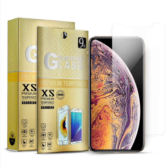 Samsung A11 9H Gold Box Clear Tempered Glass 