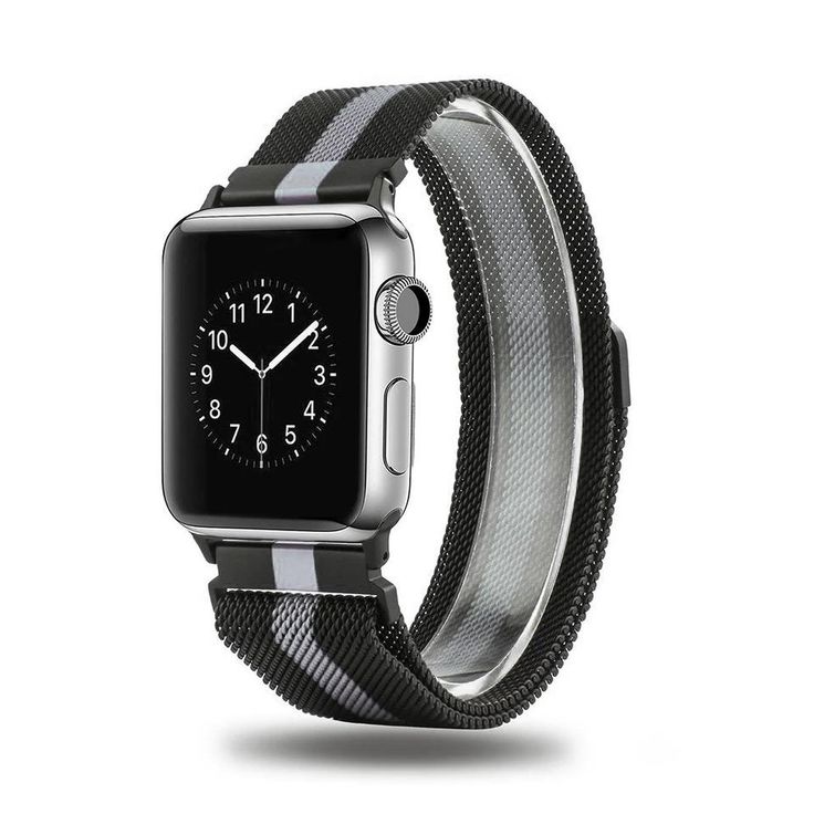 Apple Watch Size 42/44/45/49MM  | (Black-Blue) Milan Magnetic Watch Band