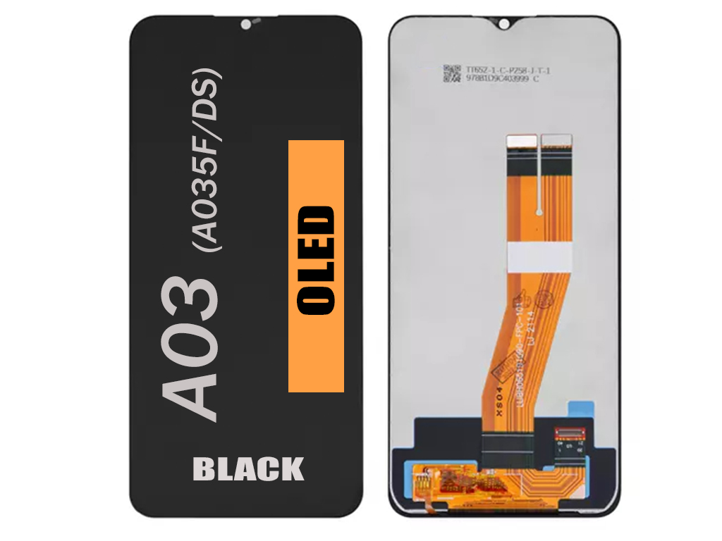 SAMSUNG A03 LCD W/O FRAME BLACK  A035 / A035F / A035F/DS