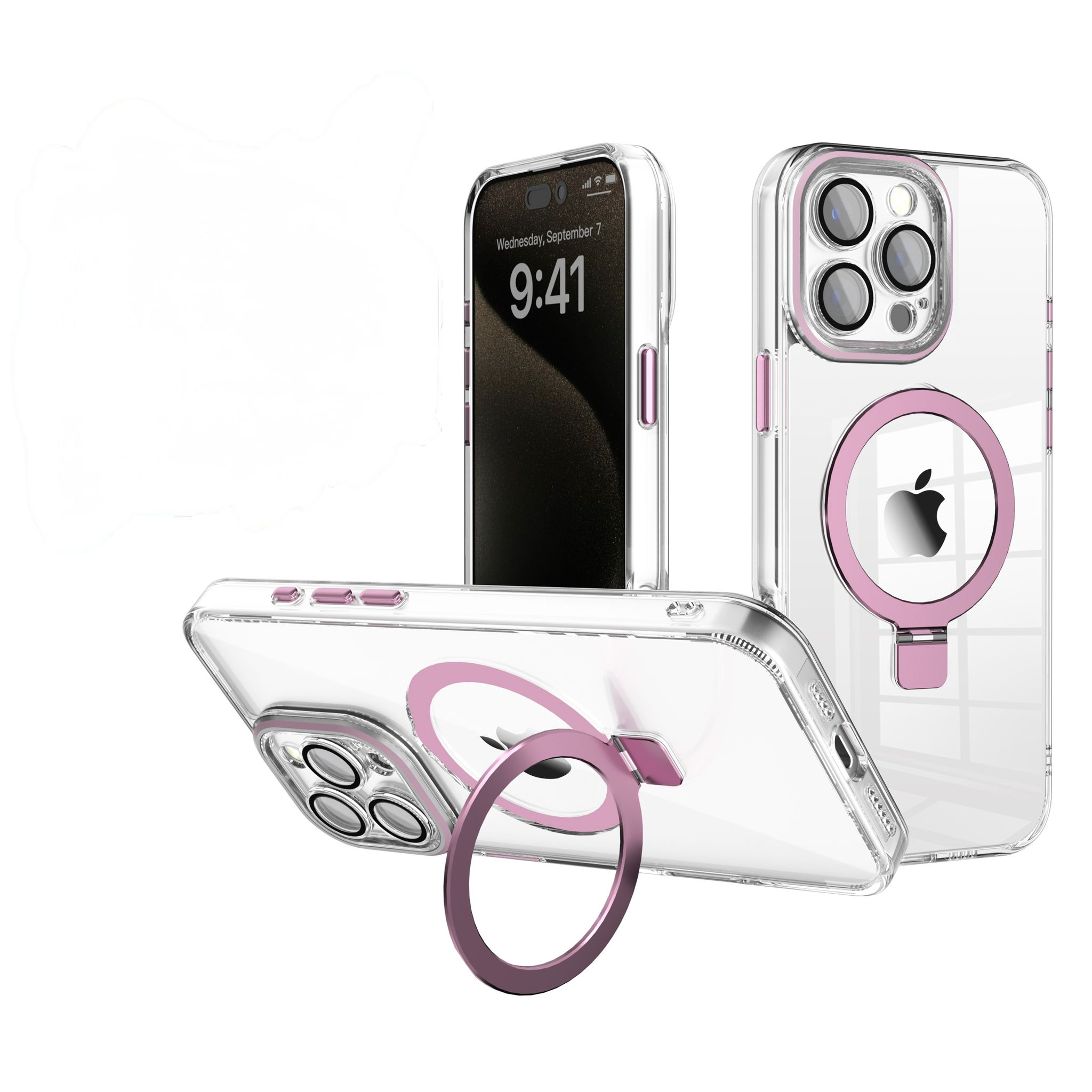 iPhone 12 Pro Max/13 Pro Max Bicheng Magnetic Magsafe Case With Camera Lens | Pink