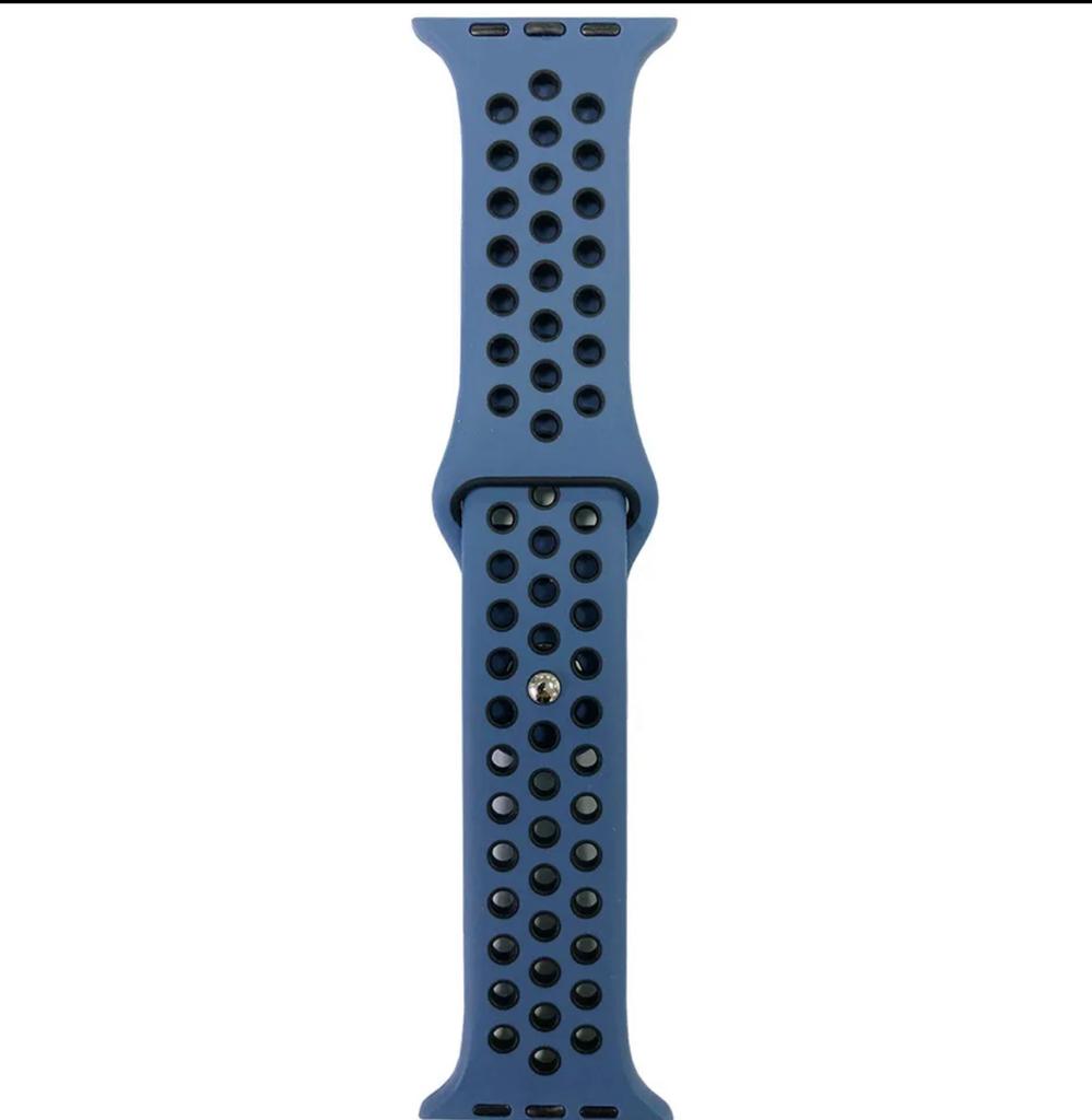 Apple Watch Size 38/40/41 | (Navy Blue-Black) Sports Band Two Color