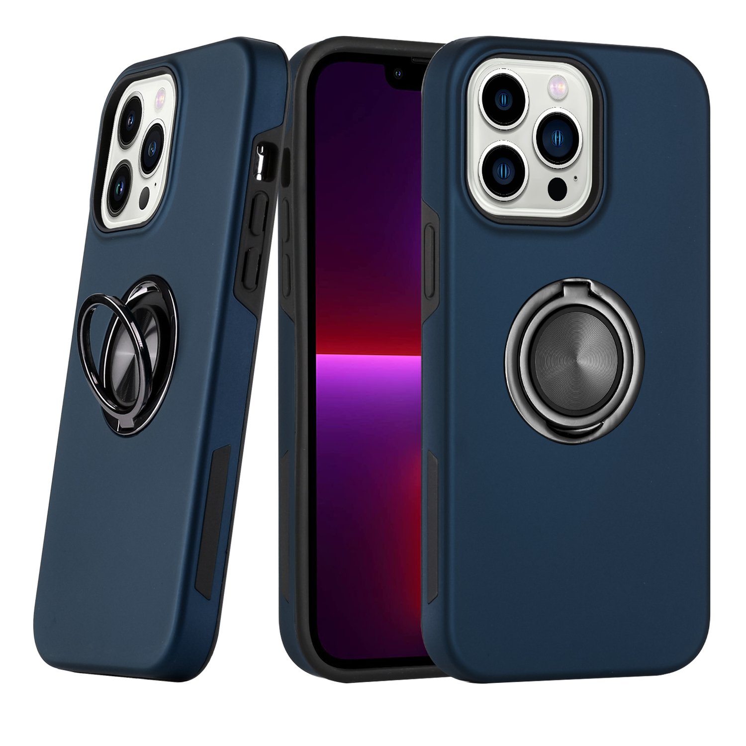 Samsung S21 Hard Hidden Ring Case | Blue