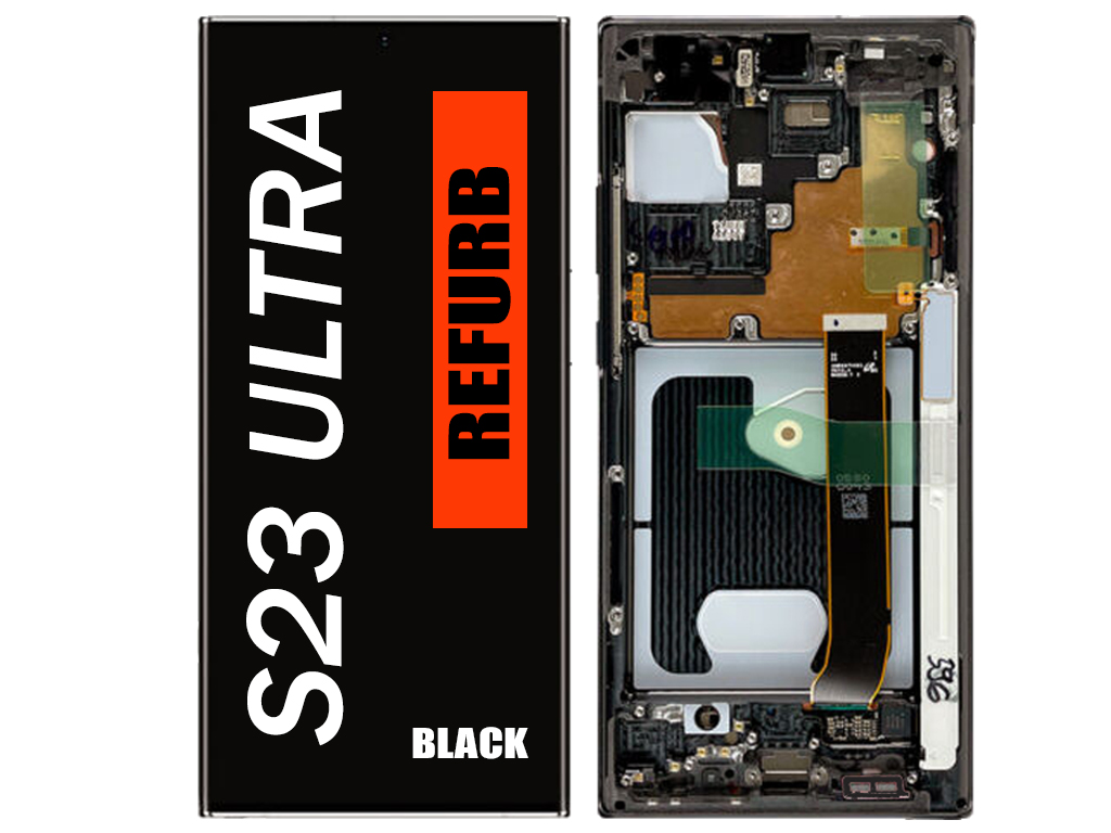 Samsung S23 Ultra 5G (S918) - Refurbished OLED Assembly With Frame (Black)