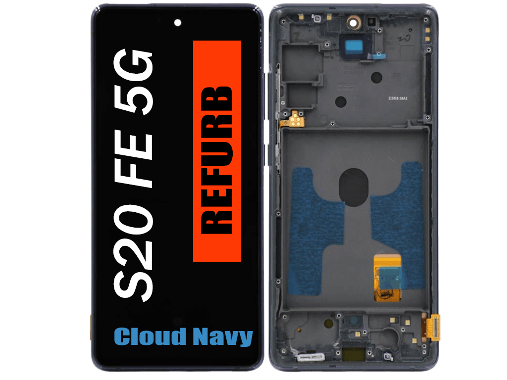 SAMSUNG S20 FE 5G (G9781) (REFURBISHED OLED ASSEMBLY WITH FRAME) (BLUE)