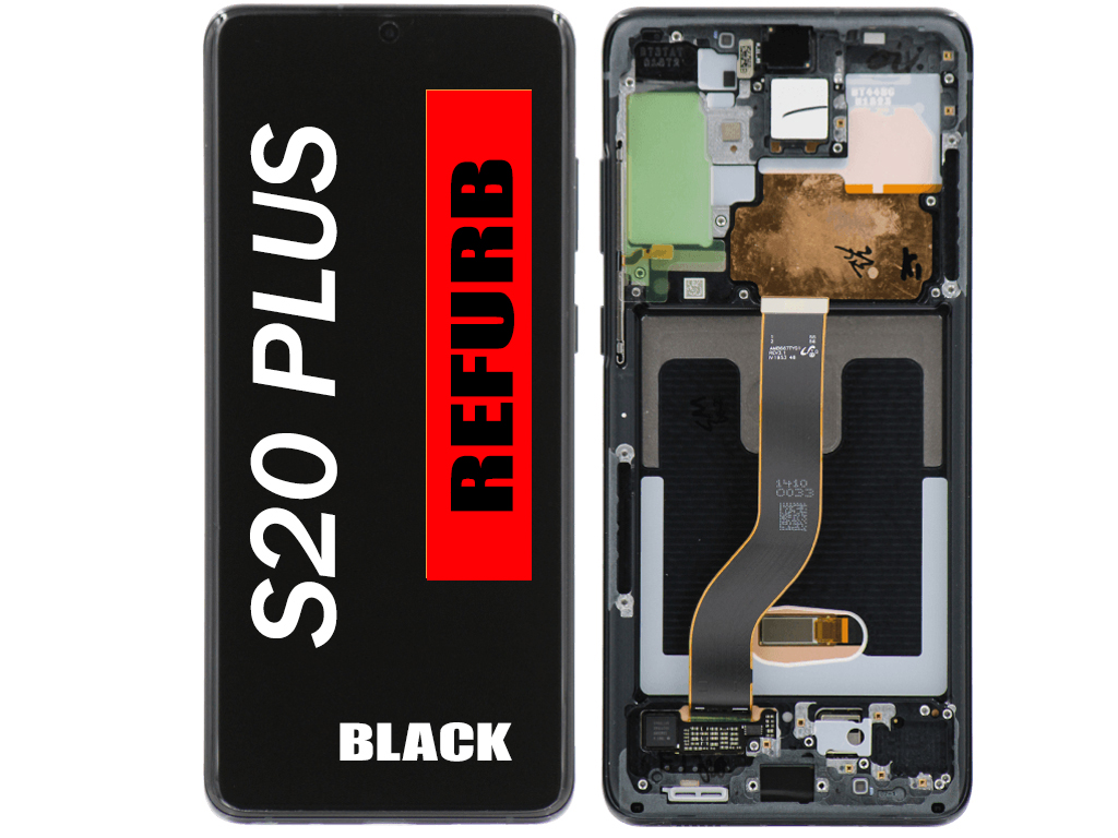 Samsung S20 Plus (G985) - Refurbished OLED Assembly With Frame (Black) 