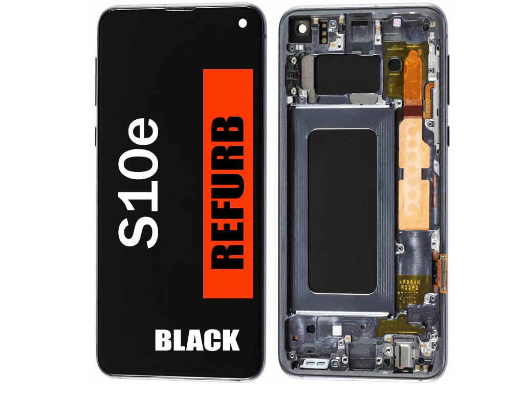 SAMSUNG S10E (G970) (REFURBISHED LCD ASSEMBLY WITH FRAME) (BLACK)