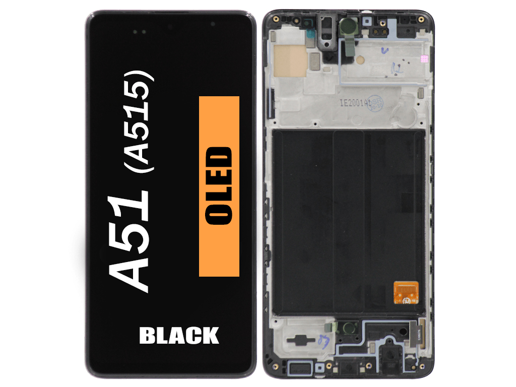 SAMSUNG A51 4G LCD  STANDARD OLED QUALITY WITH FRAME BLACK A515