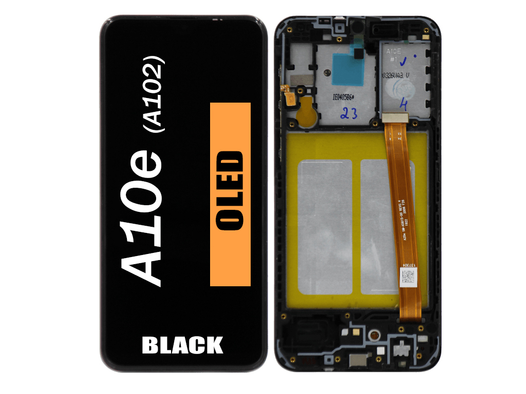 SAMSUNG A10E LCD WITH FRAME BLACK A102 (OLED QUALITY)