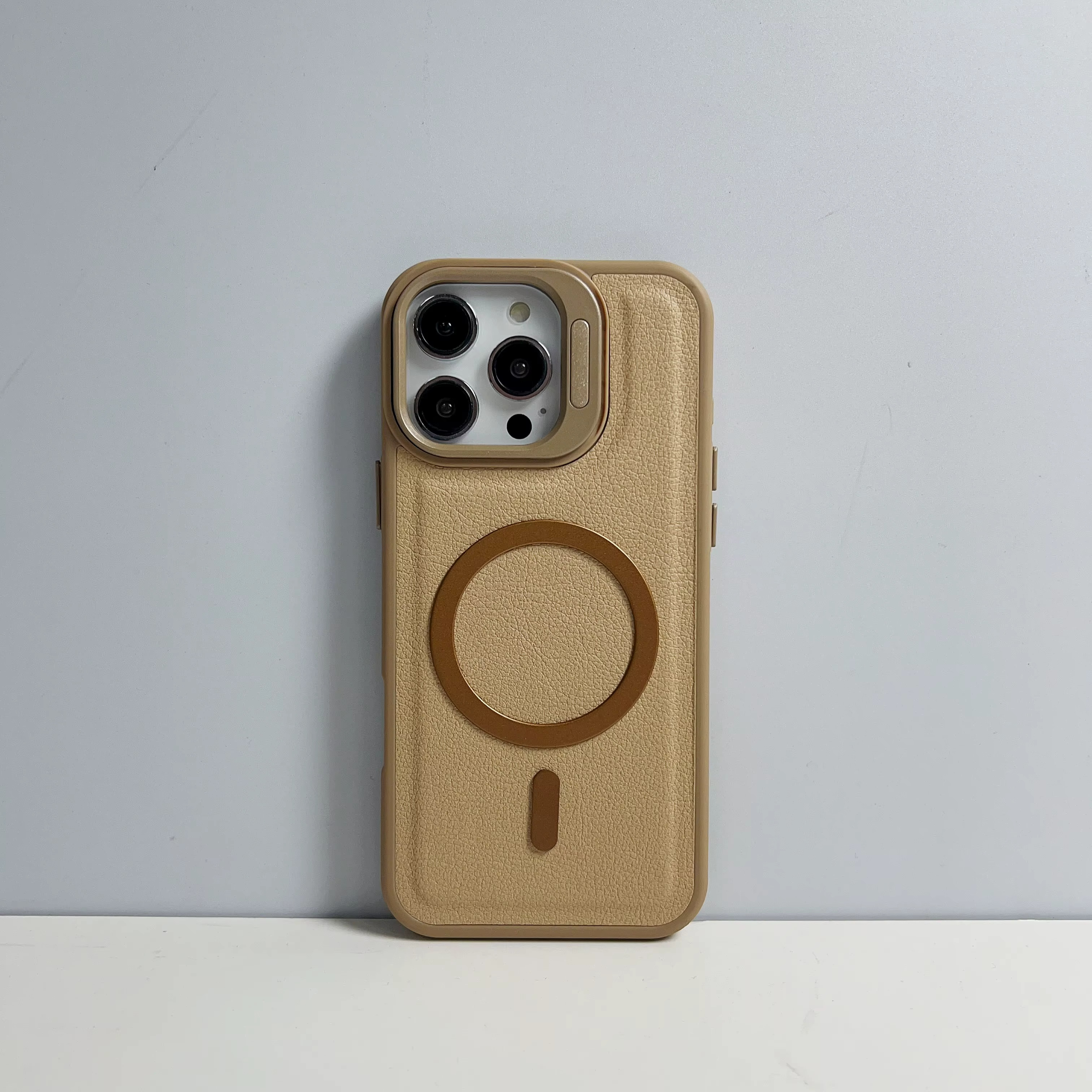 Samsung S26 Ultra (Brown) Leather MagSafe Camera-Stand Case