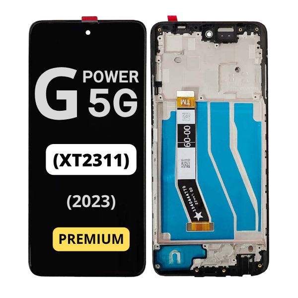 MOTO G POWER 5G (XT2311 / 2023) LCD ASSEMBLY WITH FRAME - BLACK