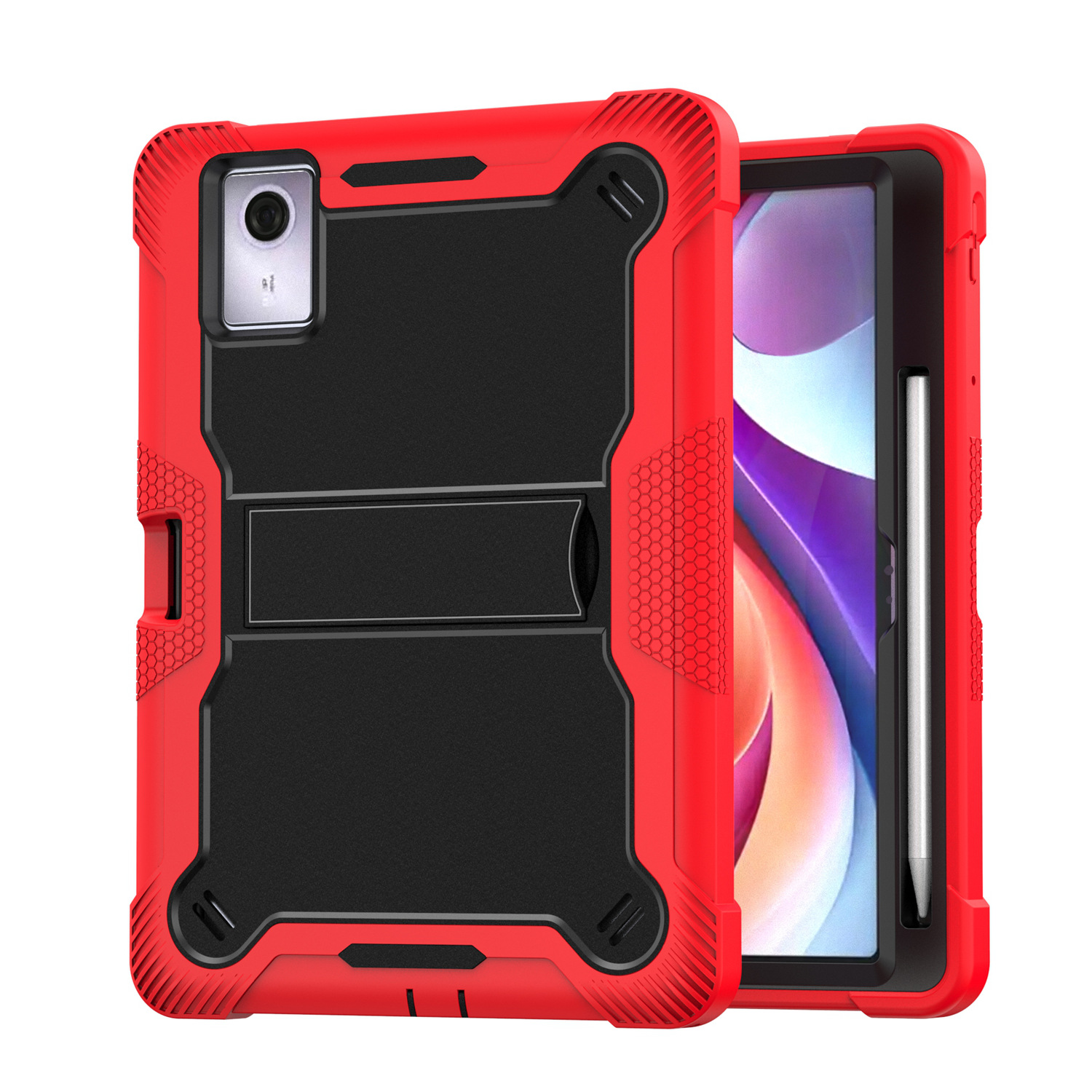 Moto Pad 2026 11inch Tough Tablet Strong Kickstand Hybrid Case Cover - Red
