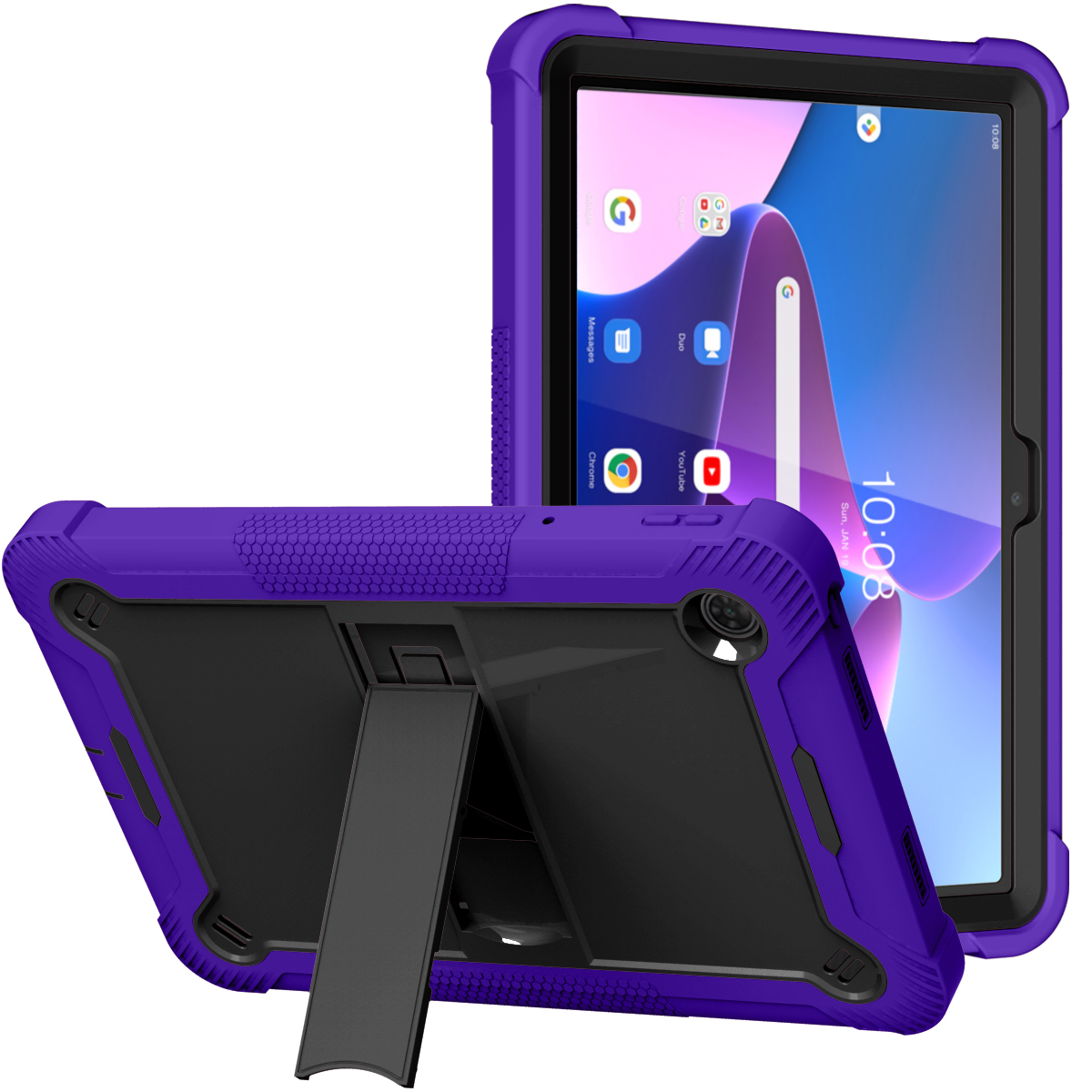 Apple iPad Air 11 (M3) 2025 / Air 11inch 2024 Tough Tablet Strong Kickstand Hybrid Case Cover - Purple