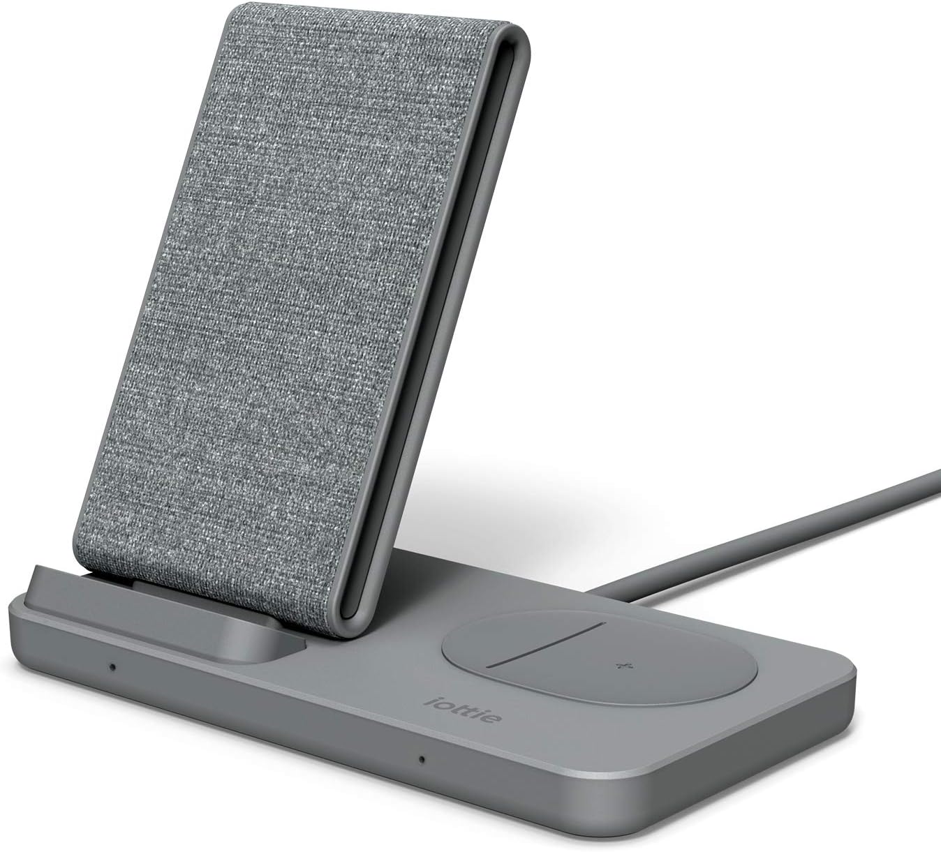 iOTTIE ION WIRELESS DUO WIRELESS CHARGING STAND & PAD - DARK GREY